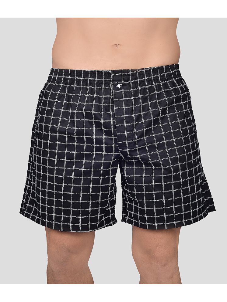     			Frenchie Cotton Men's Boxer- ( Black ) Boxer Shorts for Men