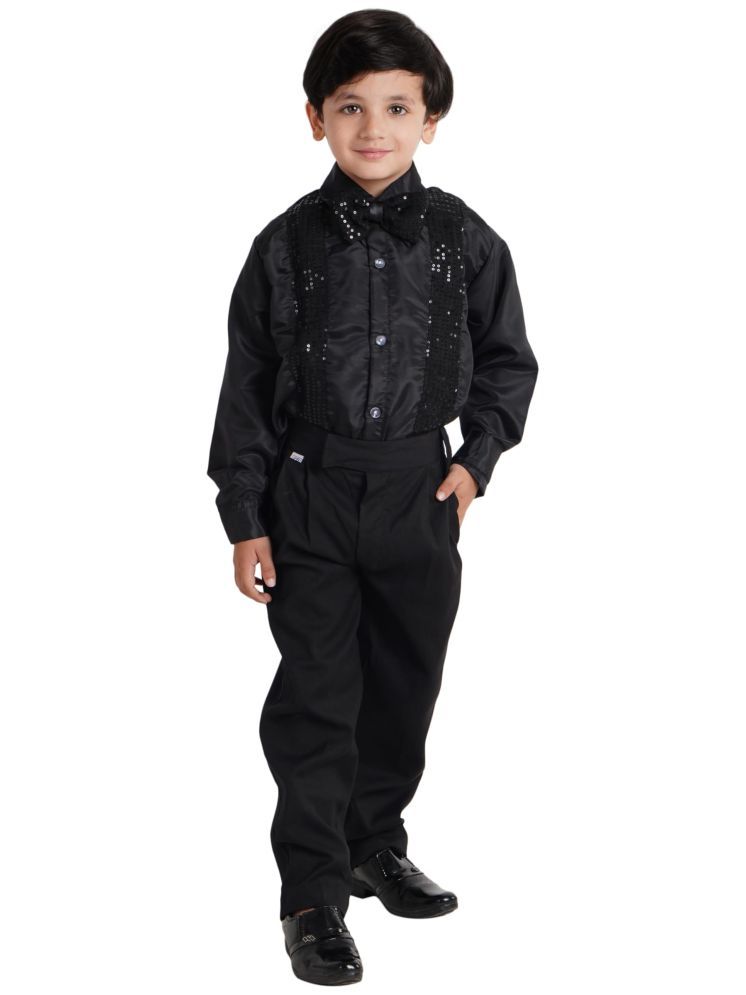     			Kaku Fancy Dresses Dance Costume Shinning Shirt for Kids | Sequin Work School Annual Funtion Shirt For Boys - 7-8 Years