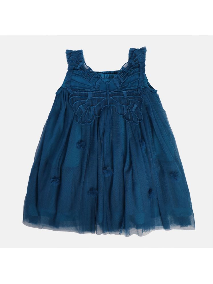     			MINI KLUB Blue Cotton Girls Frock ( Pack of 1 )