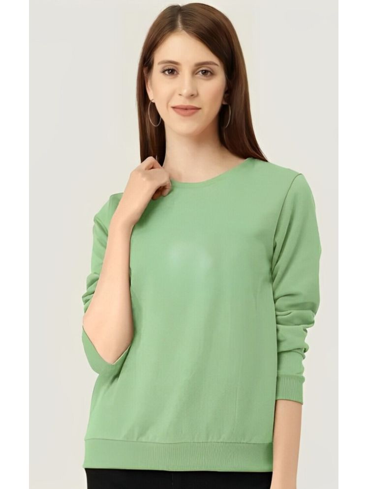     			PPTHEFASHIONHUB Mint Green Cotton Blend Regular Fit Women's T-Shirt ( Pack of 1 )