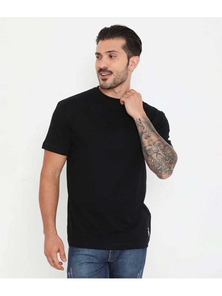     			Rivolta Pack of 1 100% Cotton Regular Fit Men's T-Shirt ( Black )