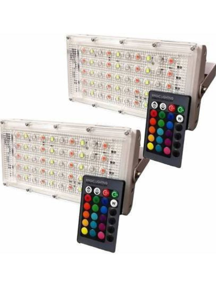     			SPARKWORLD RGB 50 Watts Flood Light ( Pack of 2 )