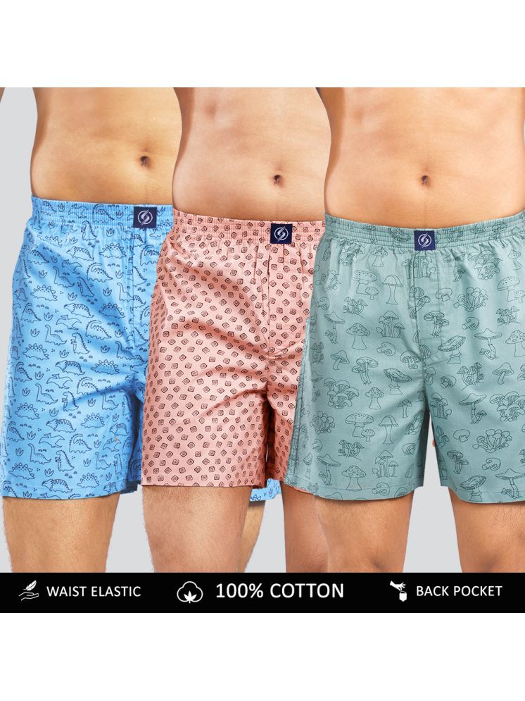     			Supersquad Pack of 3 Cotton Men's Boxer- ( Assorted 2 )