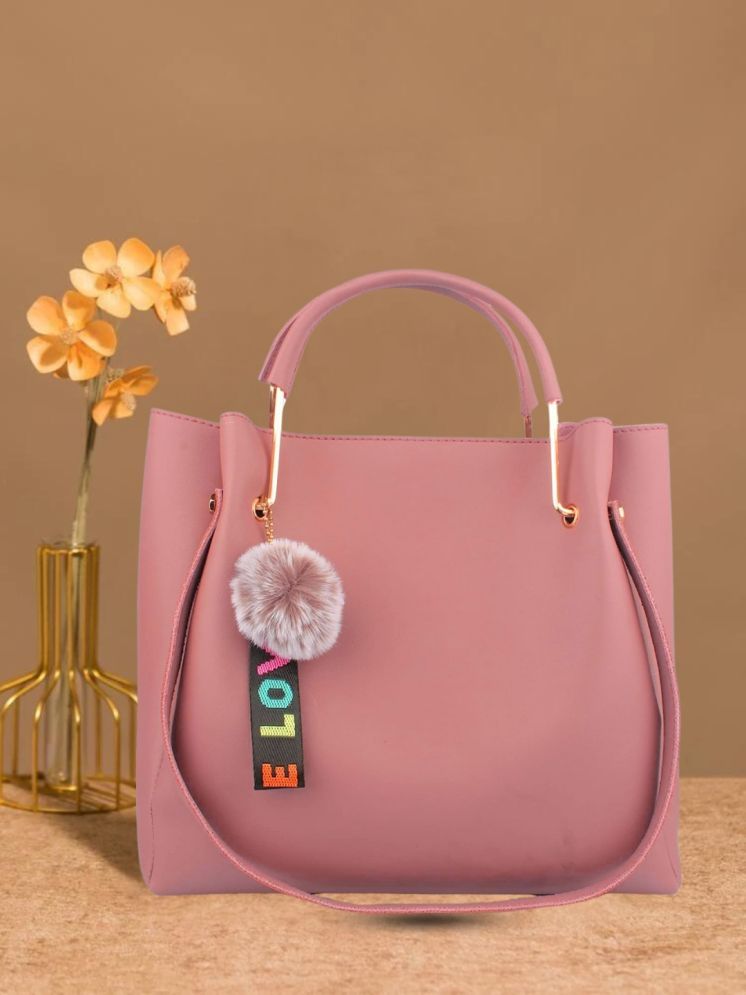     			TCRAZY Pink PU Shoulder Bag