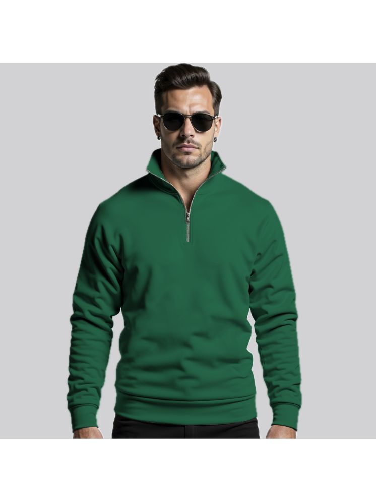     			fashion and youth Fleece High Neck Men's Sweatshirt - Green ( Pack of 1 )