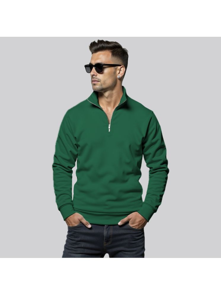     			fashion and youth Fleece High Neck Men's Sweatshirt - Green ( Pack of 1 )