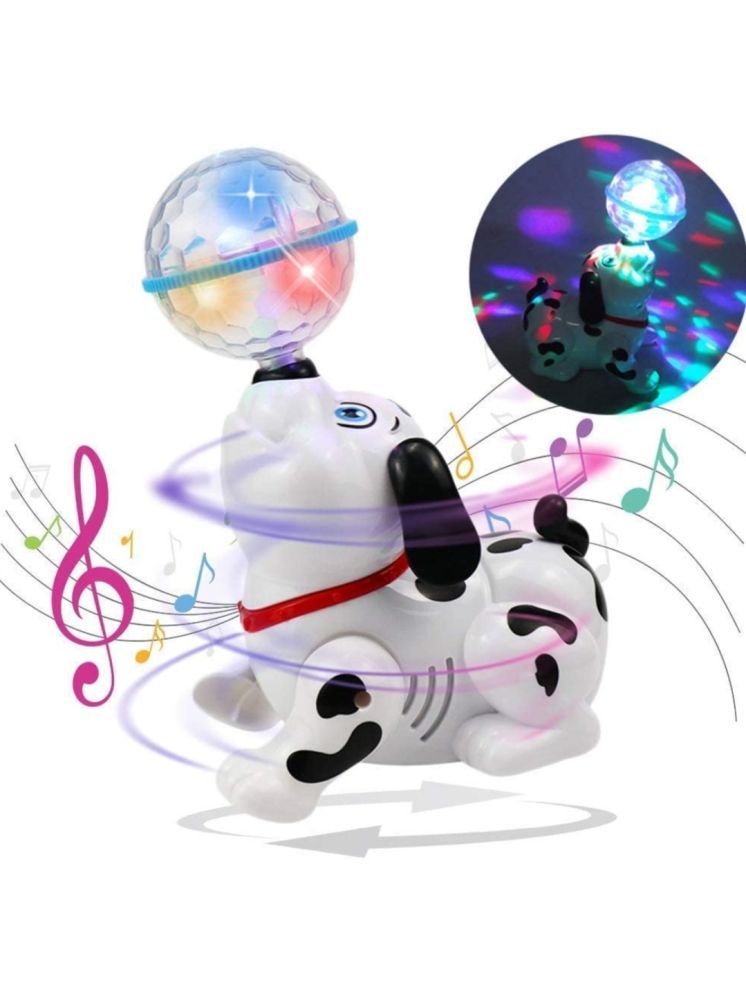     			1933Y-YESKART - WhiteDancing Dog with Music, Flashing Lights - Sound & Light Toys for Small Babies | Best Gift for Toddlers