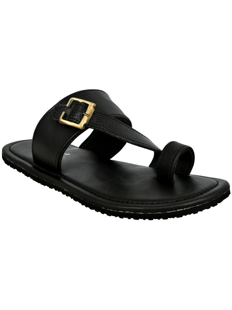     			Chappal Wala Black Men's Leather Slipper