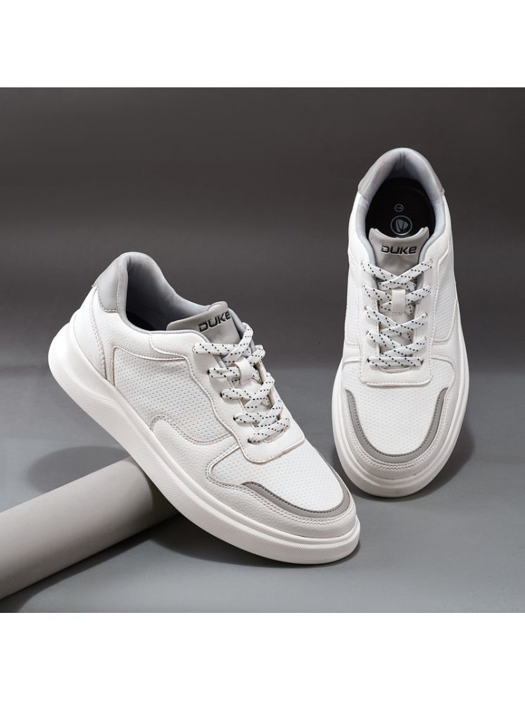     			Duke FWOL2537 White Men's Sneakers