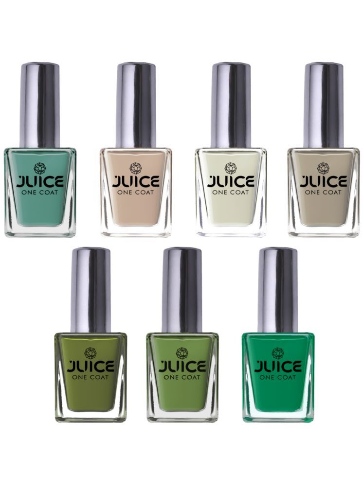     			Juice Nail Paint 11ml Each (Pack of 7) (Merlot, White, Sea Green, Lawn Green, Olive, Peach, Mink)