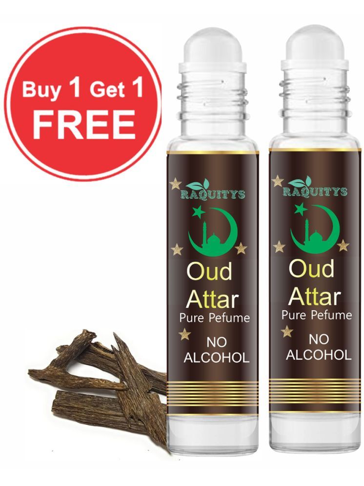     			RAQUITYS Oud Non- Alcoholic Below 50ml Attar ( Pack of 2 )