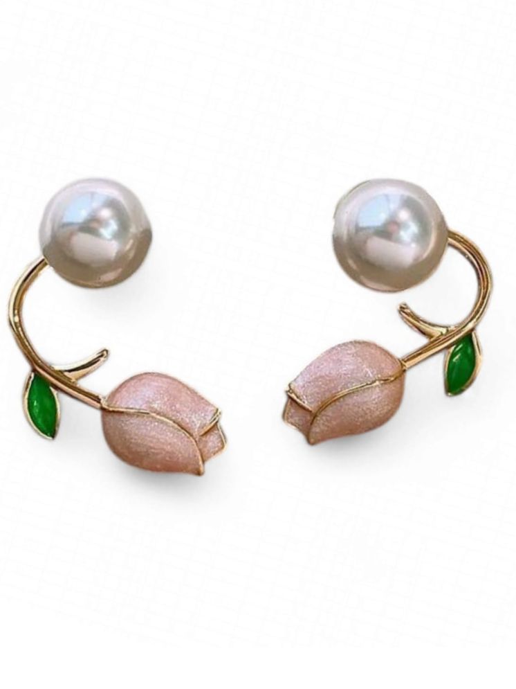     			VIVASTRI Peach Stud Earrings ( Pack of 1 )