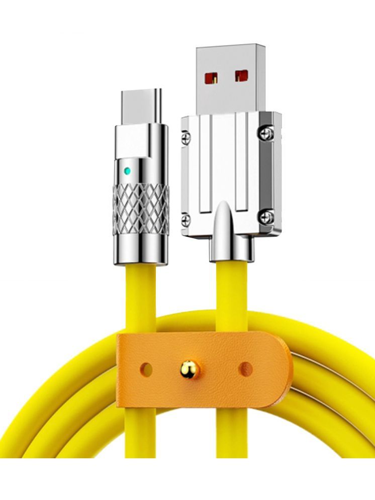     			Vertical9 1m Data Cables Type-C Flat Design Super Fast Charging - Yellow