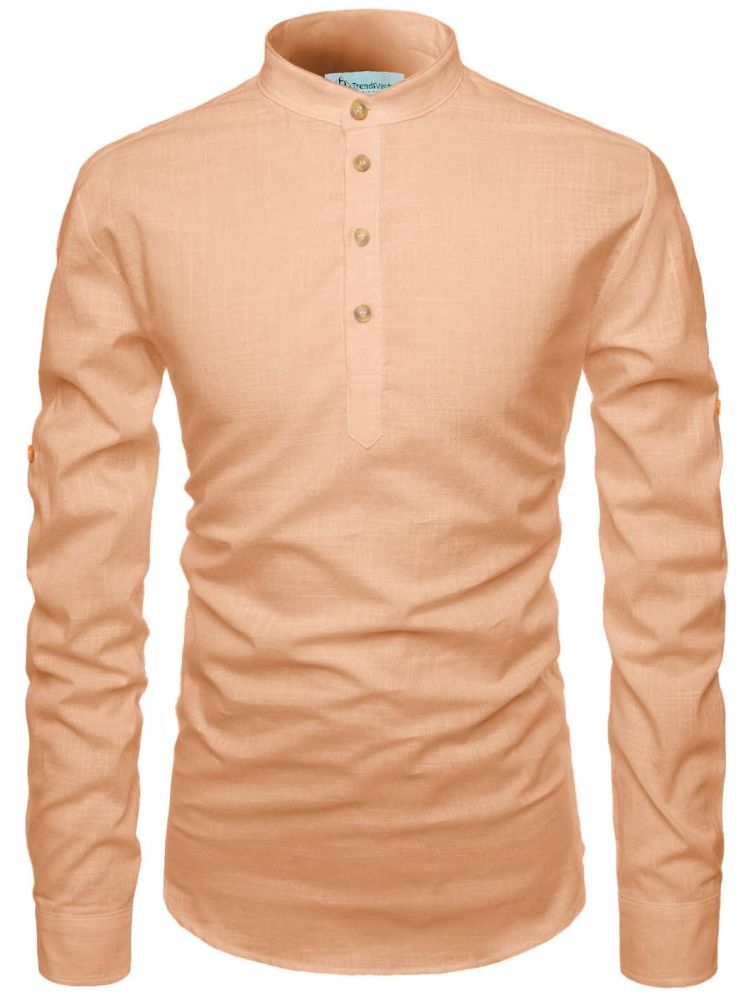     			ViraVesh Orange Cotton Men's Regular Kurta ( Pack of 1 )