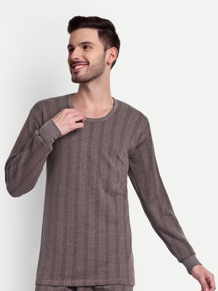     			Zeffit Cotton Blend Men's Thermal Tops ( Brown ) men thermal