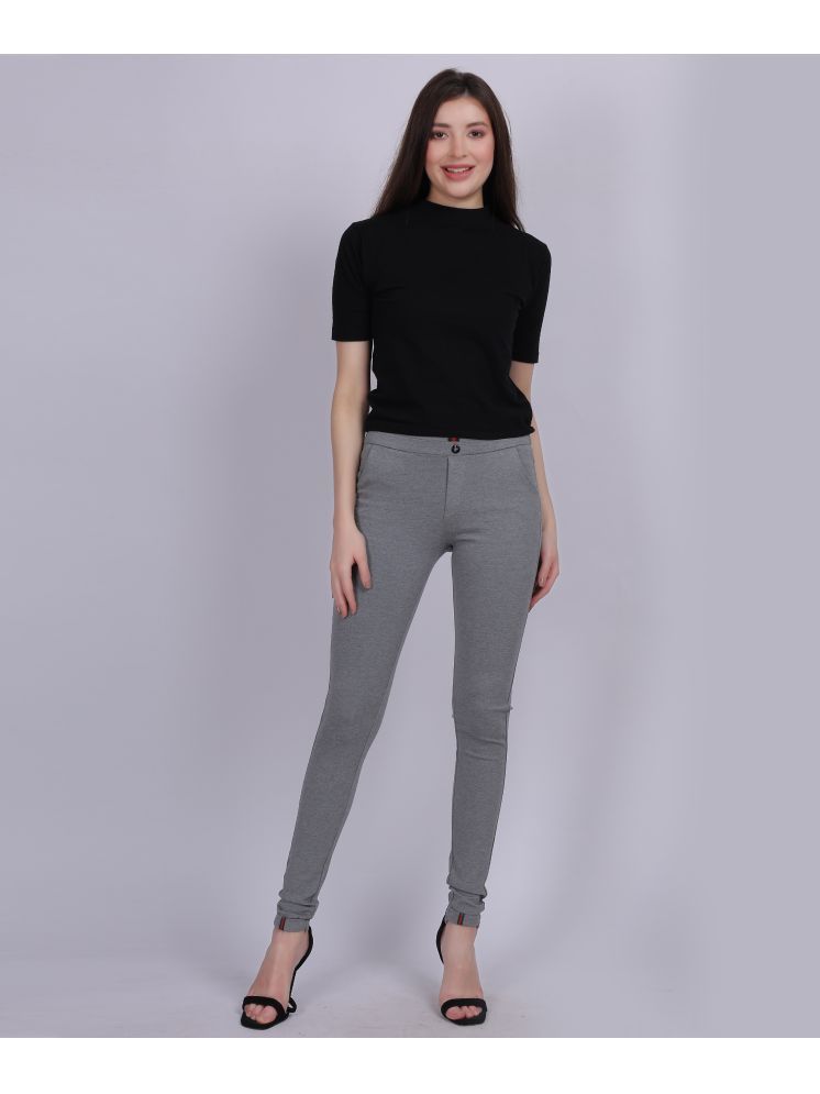     			aumbe Light Grey Polyester Skinny Women's Chinos ( Pack of 1 )