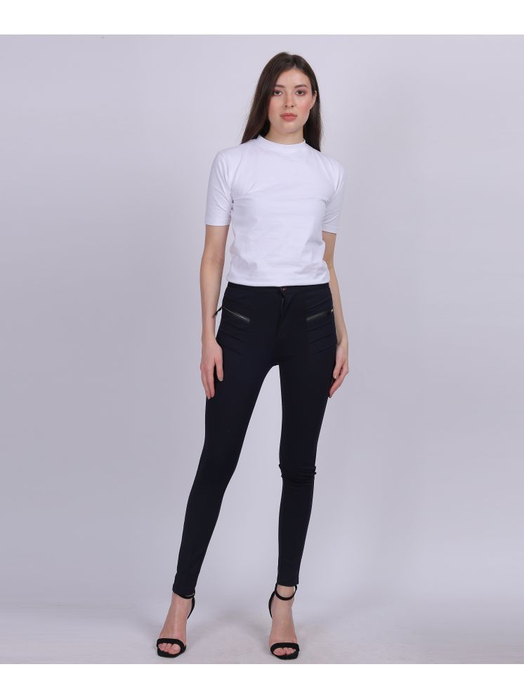     			aumbe Navy Polyester Skinny Women's Casual Pants ( Pack of 1 )