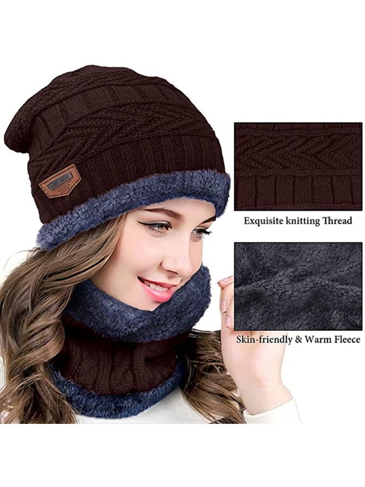     			valdez Brown Woollen Women's Cap ( Pack of 1 )