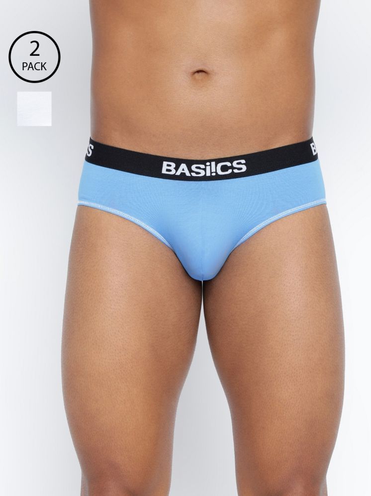     			BASIICS By La Intimo Pack of 2 Cotton Blend Briefs For Men's ( Multicolor1 )