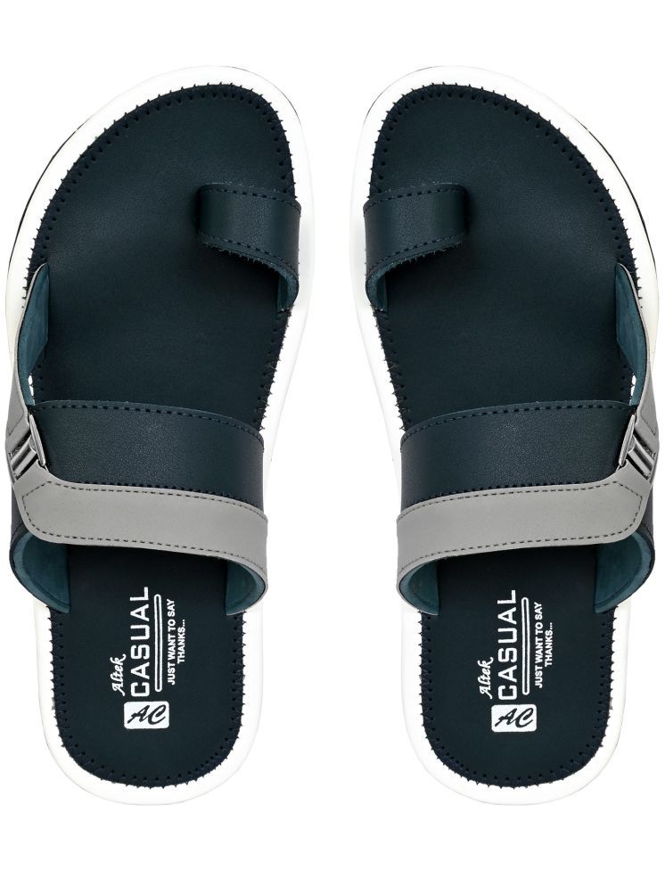     			Chappal Wala Navy Men's Leather Slipper