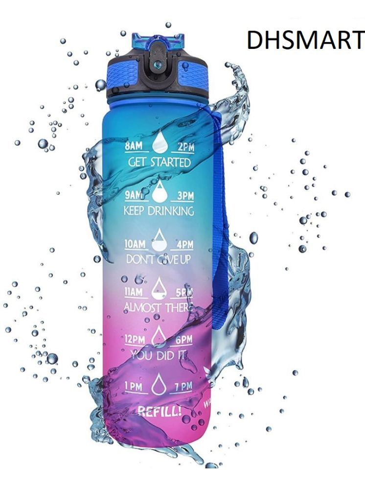     			DHS Mart Motivational Water Bottle Multicolour Plastic Water Bottle 1000 mL ( Set of 1 )