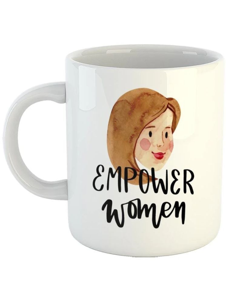     			Dey 's stationery store Empower Women Textured Ceramic Coffee Mug 350 mL ( Pack of 1 )