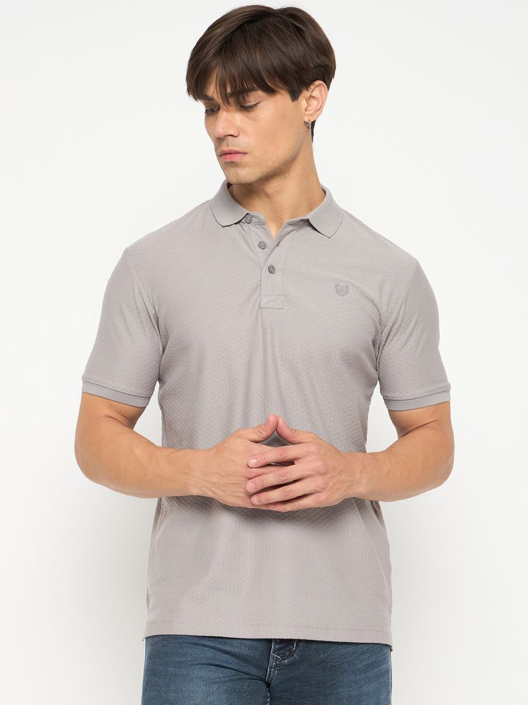     			Duke Cotton Blend Slim Fit Self Design Half Sleeves Men's Polo T Shirt - Grey ( Pack of 1 )