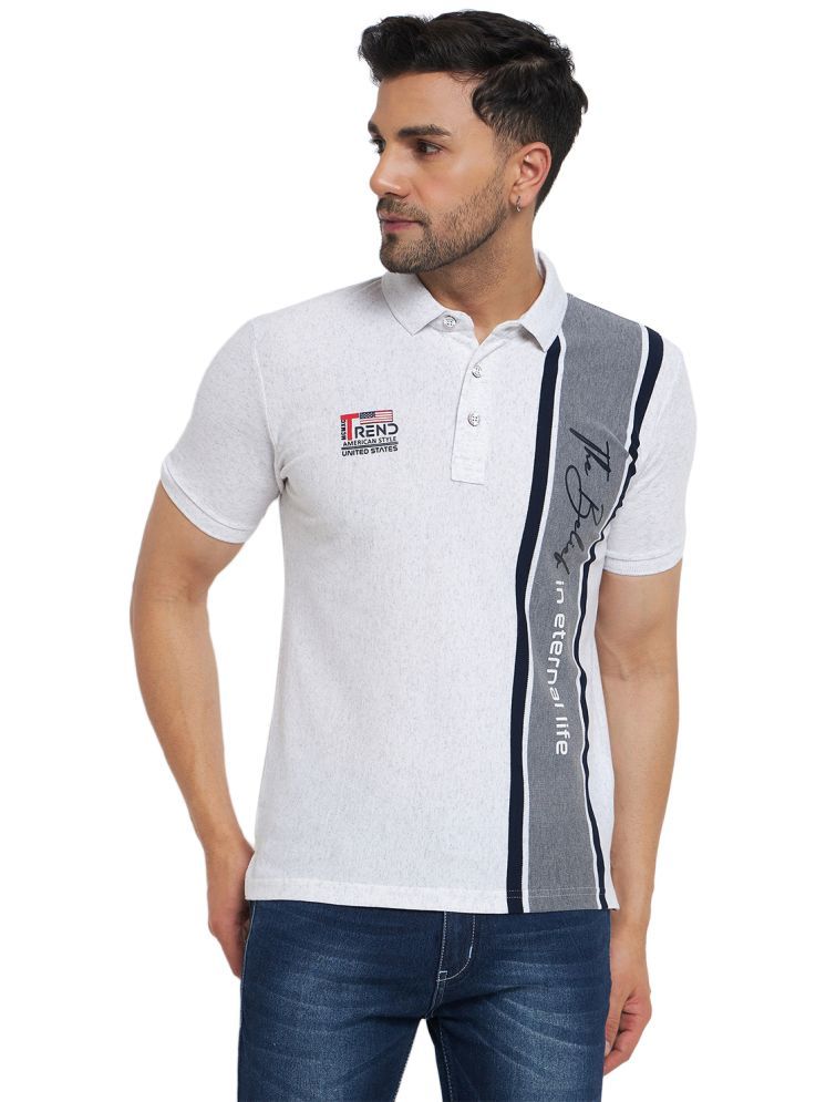     			Duke Cotton Blend Slim Fit Printed Half Sleeves Men's Polo T Shirt - Grey ( Pack of 1 )