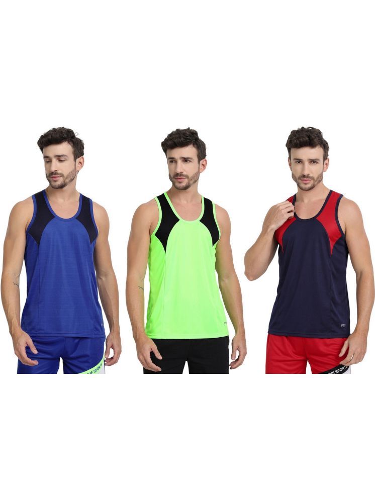     			FTX Pack of 3 Polyester Men's Vest ( Navy Blue )