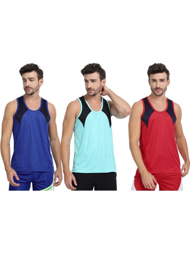     			FTX Pack of 3 Polyester Men's Vest ( Teal )