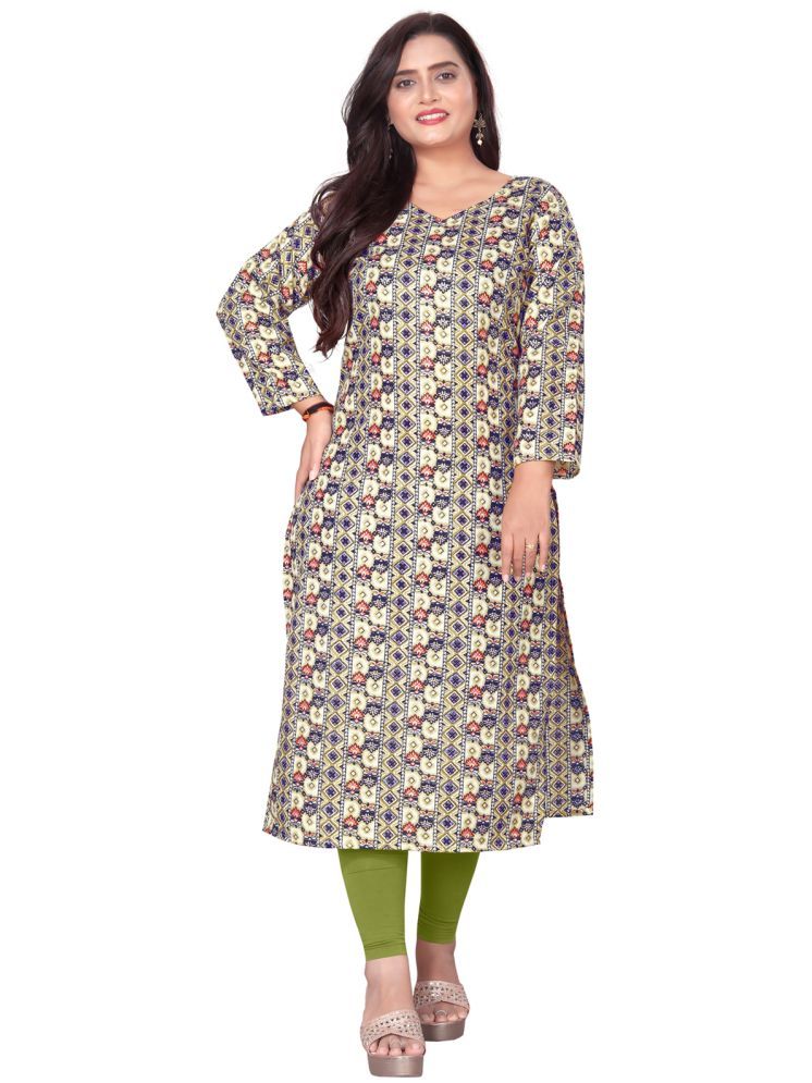     			SHIPYA Cotton Blend Printed Straight Women's Kurti - Pink ( Pack of 1 )