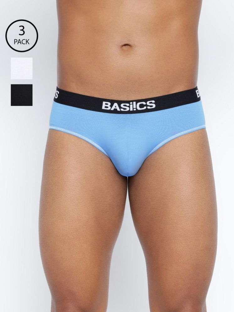     			BASIICS By La Intimo Pack of 3 Cotton Blend Briefs For Men's ( Multicolor7 )