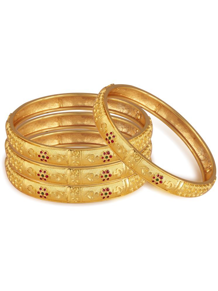     			VIVASTRI Gold Bangle Set ( Pack of 4 )