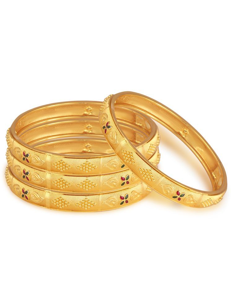     			VIVASTRI Gold Bangle Set ( Pack of 4 )