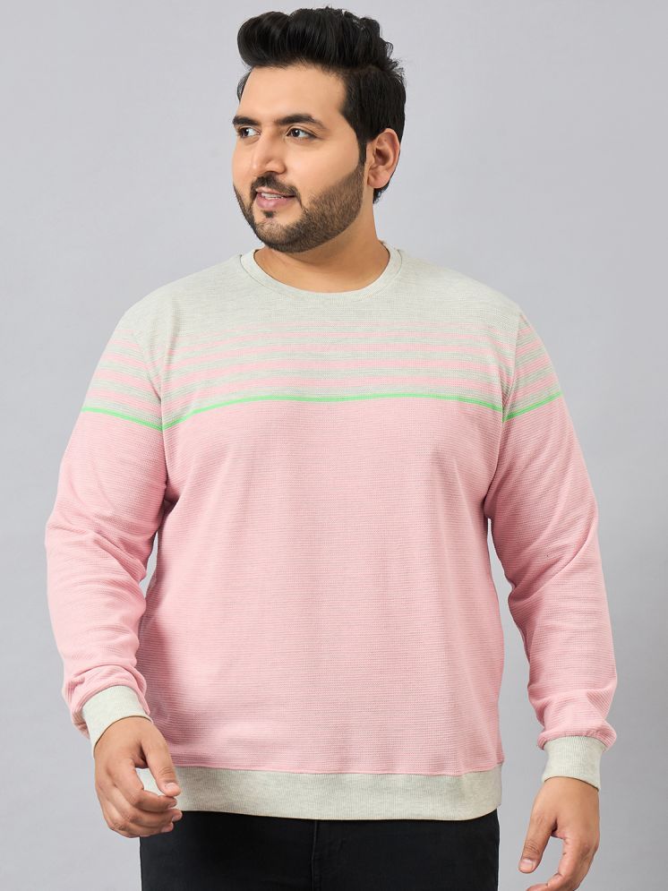     			AUSTIVO Fleece Round Neck Men's Sweatshirt - Pink ( Pack of 1 )