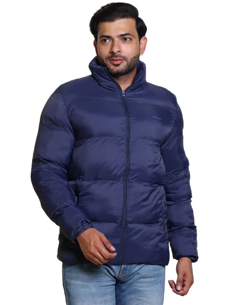     			IF-INDIAN FORT Nylon Men's Quilted & Bomber Jacket - Navy ( Pack of 1 )