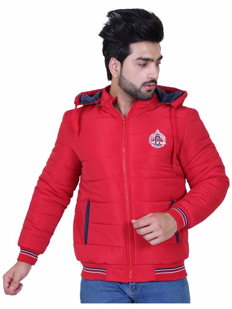     			IF-INDIAN FORT Nylon Men's Quilted & Bomber Jacket - Red ( Pack of 1 )