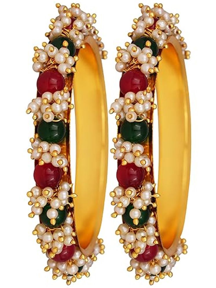     			JFL - Jewellery For Less Multicolor Bangle ( Pack of 2 )