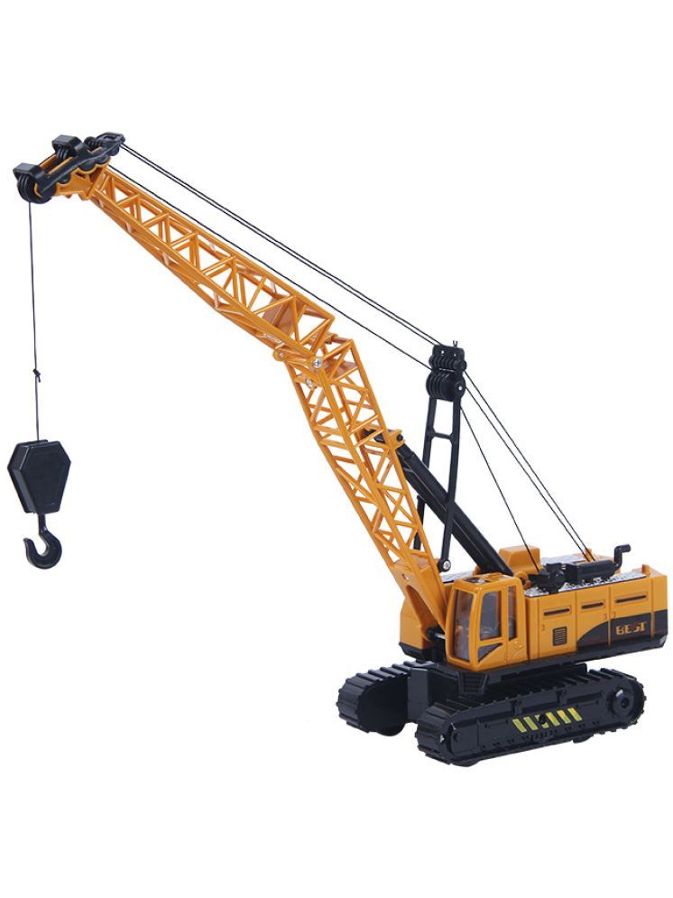     			PANSHUB Heavy Duty Lifting Crane with Cable 360 Degree Rotating Towing Crane Model Toy with Movable Wheel Truck