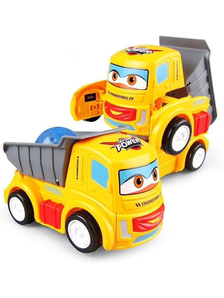     			PANSHUB Kids Deform Dumper Truck Toy - Robot Dumper Truck Toy for Kids - Auto Obstacle Avoider Deform Dumper Truck Toy