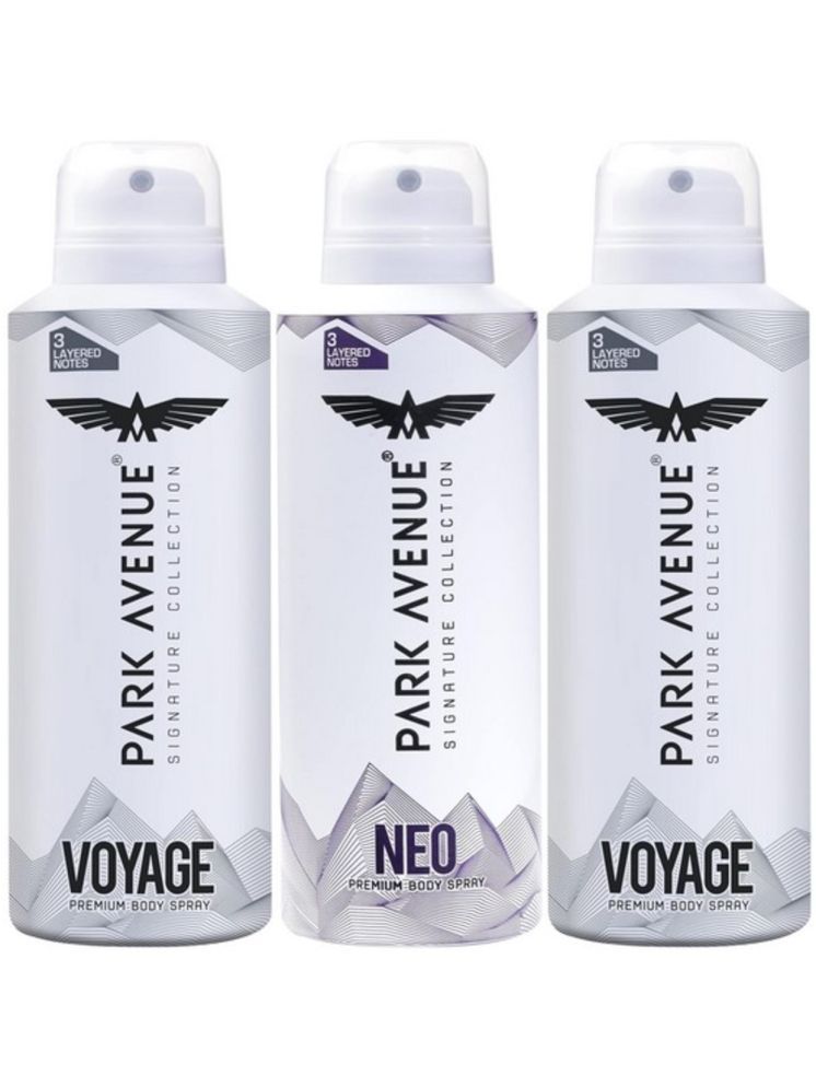     			Park Avenue 2 VOYAGE ,1 NEO Deodorant Spray,150 ML Deodorant Spray for Men,Women,Unisex 450 ml ( Pack of 3 )