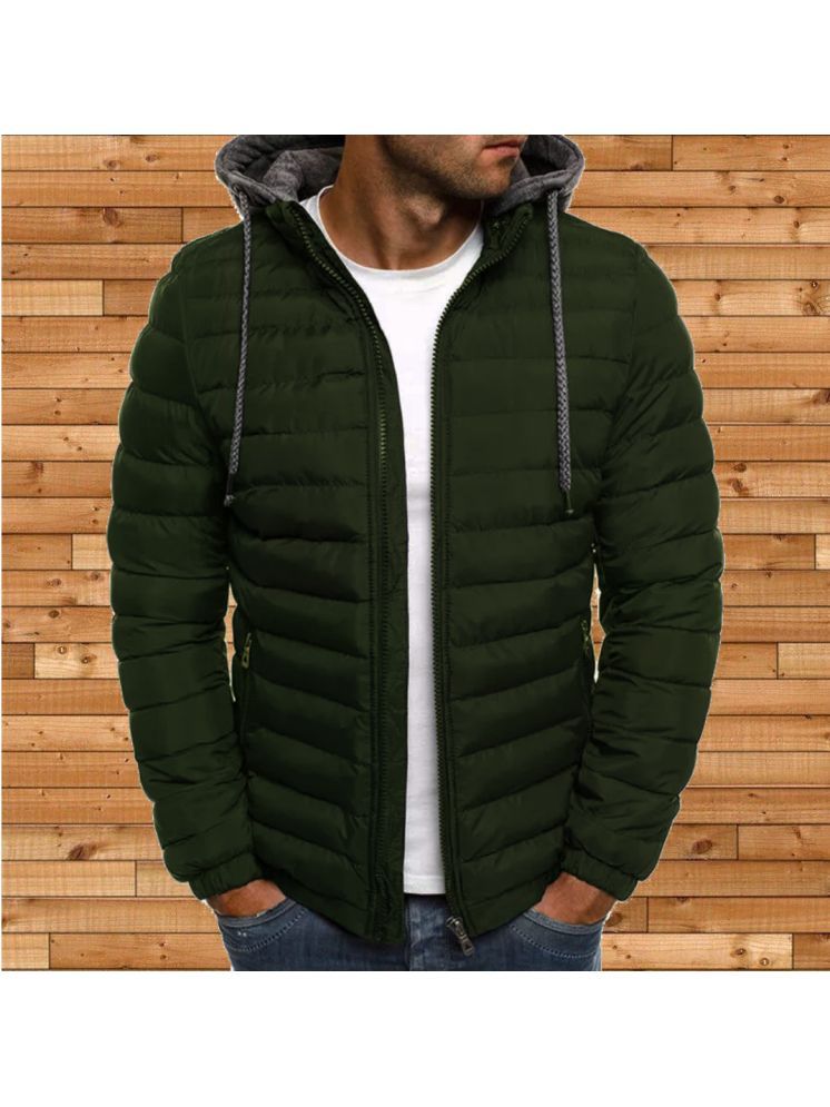     			nikline Polyester Men's Puffer Jacket - Green ( Pack of 1 )