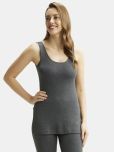 Jockey 2500 Women Super Combed Cotton Thermal Tank Top with StayWarm Technology - Charcoal Melange