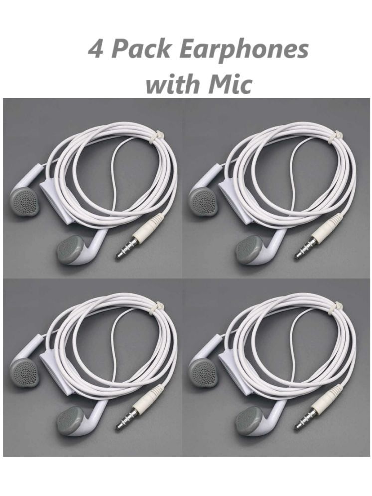     			Aiden's Collection 4 Wired Earphones 3.5 mm Wired Earphone In Ear Active Noise cancellation White