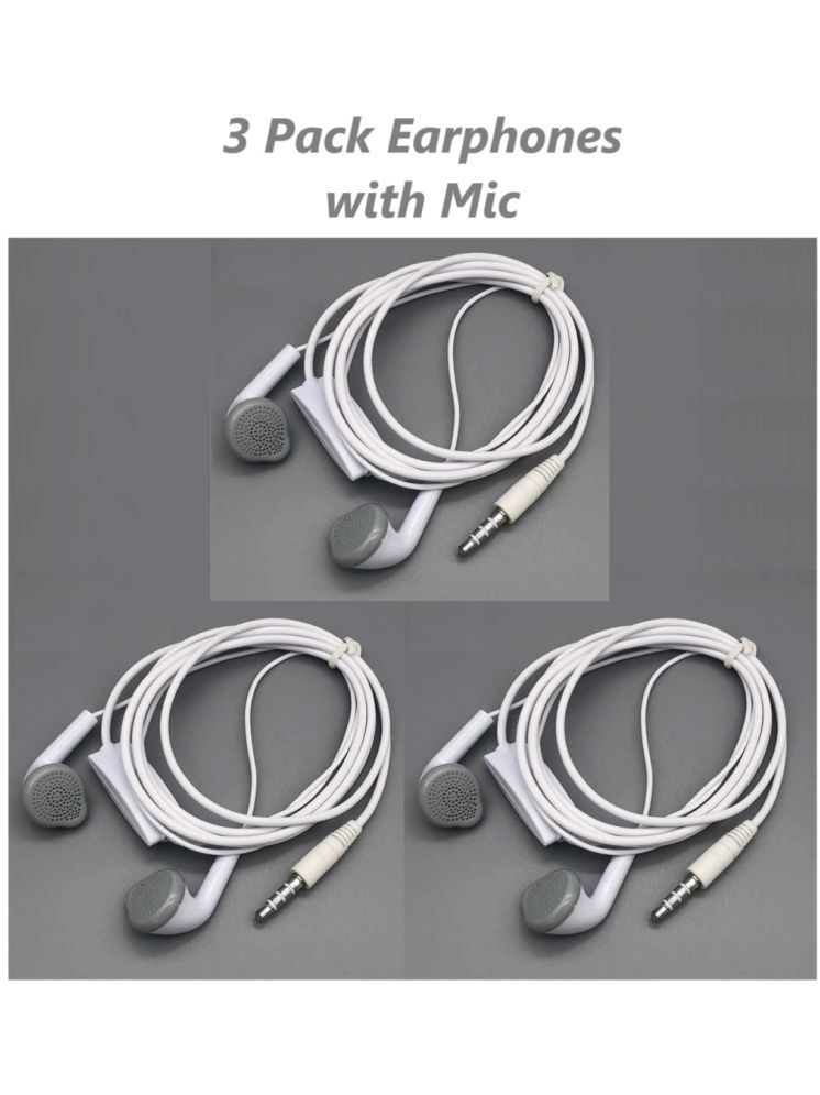     			Aiden's Collection Wired Earphones 3.5 mm Wired Earphone In Ear Active Noise cancellation White