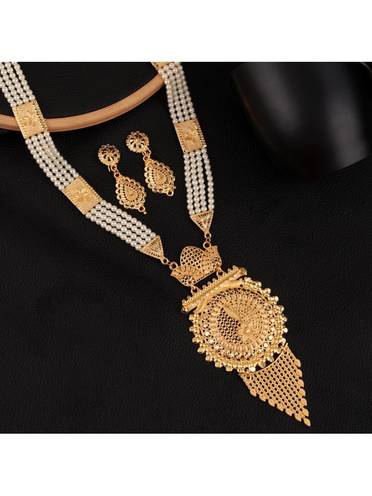     			Bhagya Lakshmi Gold Alloy Necklace Set ( Pack of 1 )