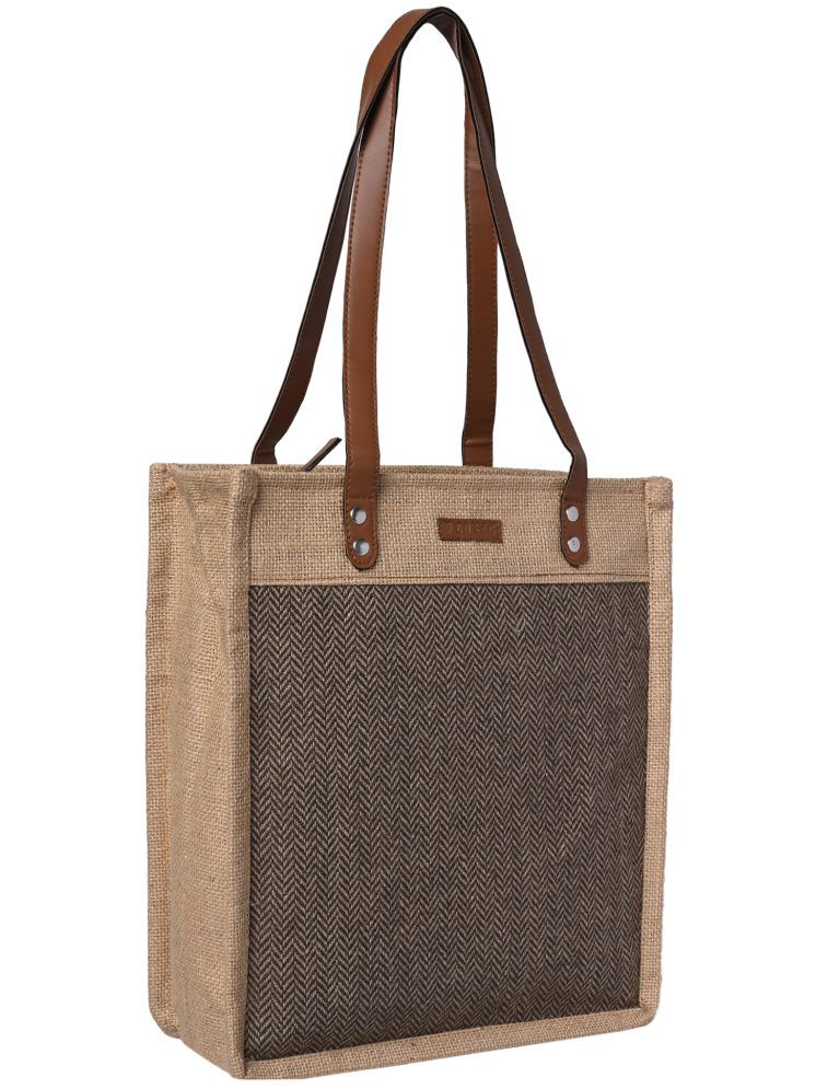     			ENSAC Brown Cotton Tote Bag