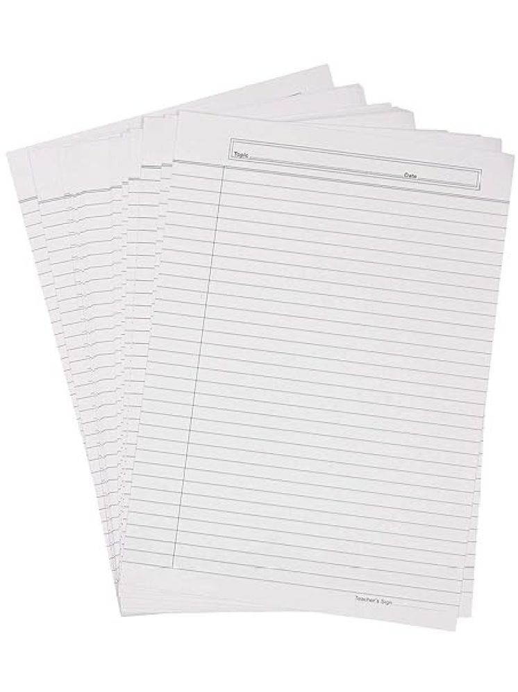     			Eclet A4 Size One Side Ruled 100 white Sheet  for Project/Assignment/Practical/Homework