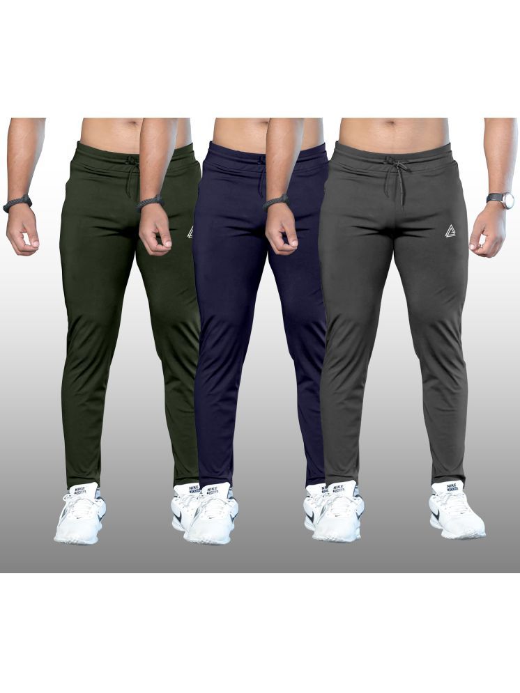     			FTX Olive Green Lycra Men's Trackpants ( Pack of 3 )