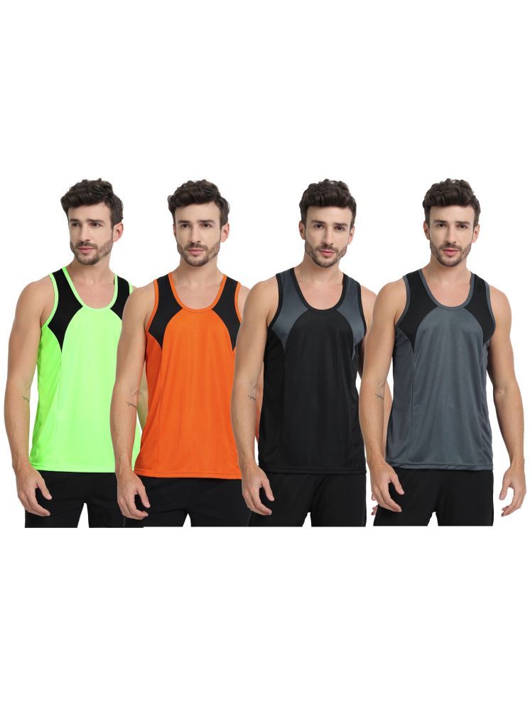     			FTX Pack of 4 Polyester Men's Vest ( Grey )